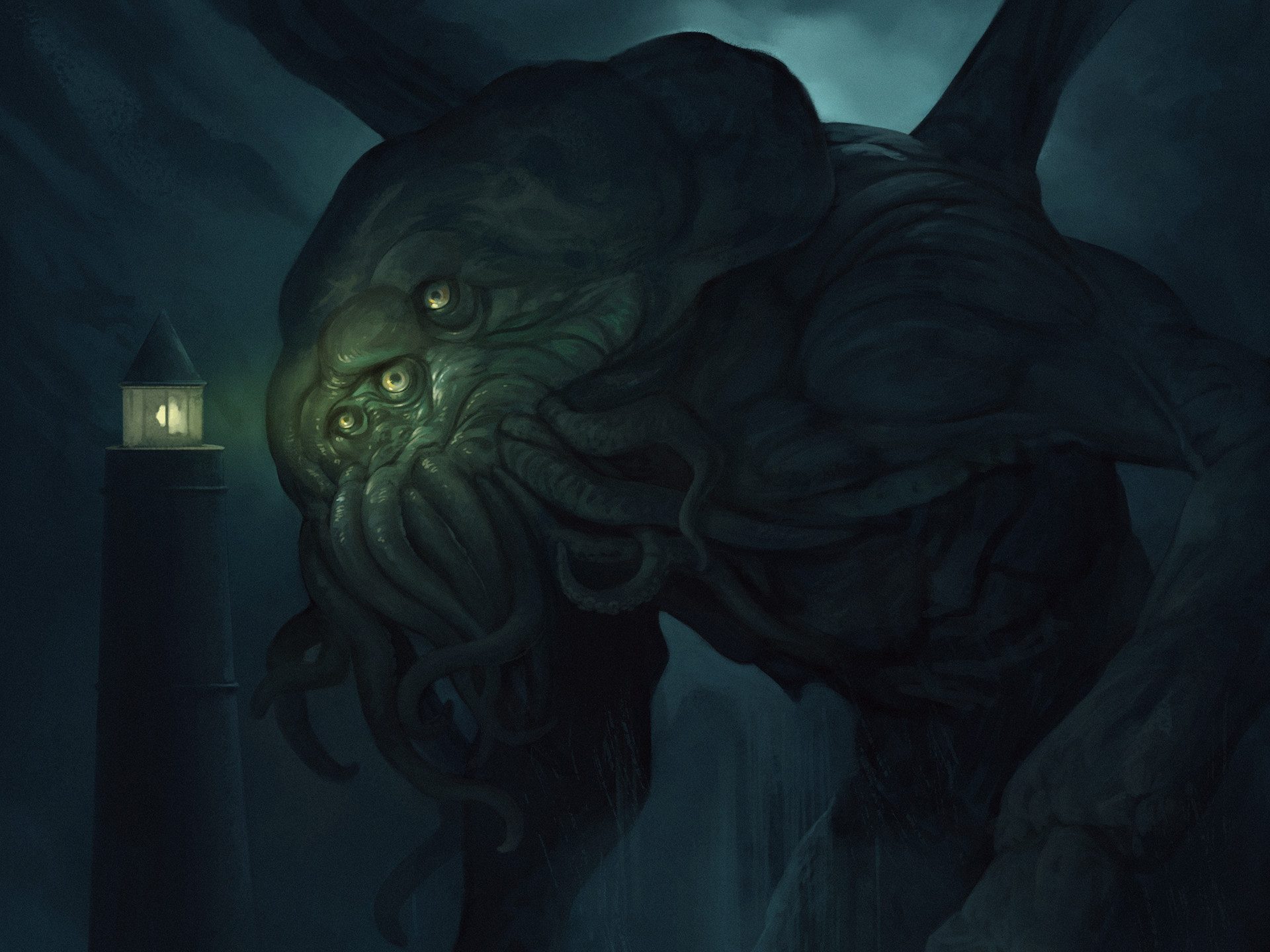 Illustrazione del grande Cthulhu di Dmitry Kalinichenko